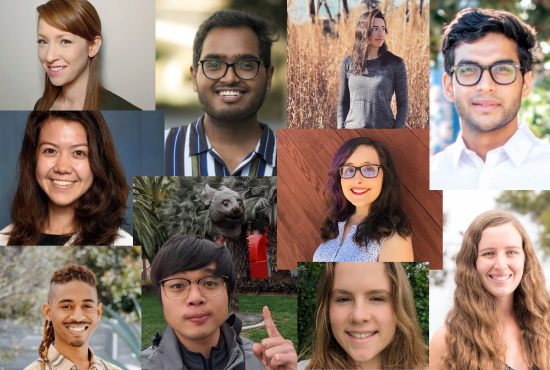 Profile photos of all ten UC San Diego Grad SLAM Finalists for 2022-23.